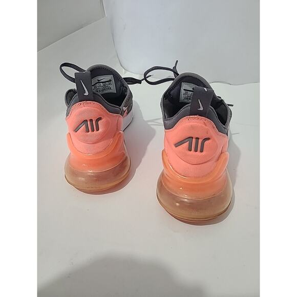 Nike Air Max 270 Women's Shoes Size 6Y Gray/Orange/White - Picture 8 of 12